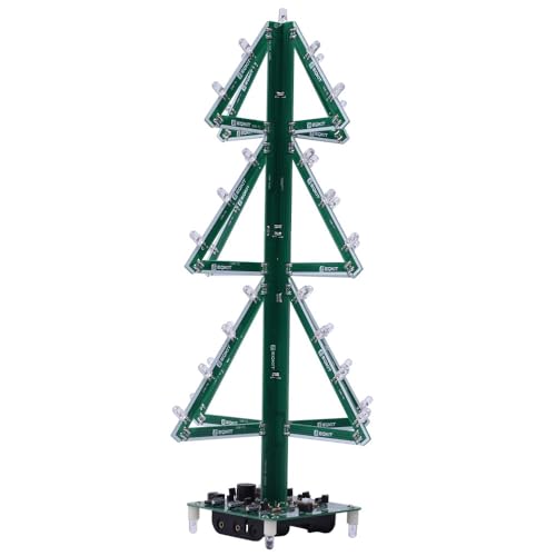 DIY Weihnachten Löt Bausatz, Blinkender Musikalischer Weihnachtsbaum Lötset, Bunte Blinklicht Elektronik Weihnachtsbaum-Lötset für Selber Löten, Löttrainings Dekoration Geschenk