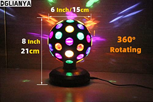 360 Degree Rotating Disco Ball Night Light Disco Lamp Led Stage Flashing Light Projector Powered By Usb Cable Or Battery Operated Multicolor Strobe Lamp For Christmas Dance Parties Dj Bar (Black) #TOP2