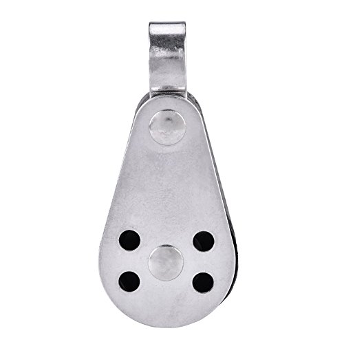 evhooe Polia de âncora para caiaque, 1 unidade, polia de aço inoxidável, caiaque, canoa, navio, ânco