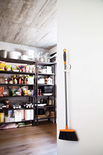 Feca Fe-T3004 Drilling Push And Lock Vacumn Suction Cup Utility Tool Mop & Broom Holder, White #TOP2