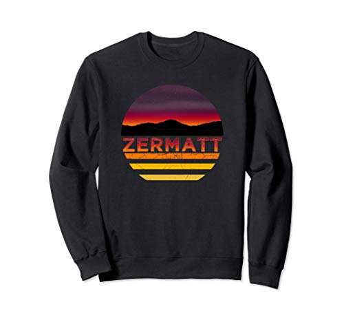 Retro Vintage Zermatt, Switzerland Vacation Souvenir Sudadera