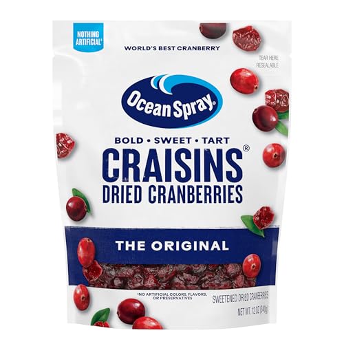 Image of Ocean Spray, Craisins Dried Cranberries, Original, 12 Ounce Resealable Bag