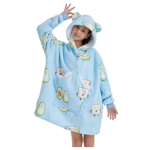 lomonmen Sudadera Manta Niña,Batamanta Niña,Bata Manta Polar Niña Súper Suave para Mayoría de los Niños y Adolescentes,Talla única