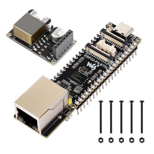 Waveshare ESP32-P4-ETH-POE High-Performance Development Board, Based On ESP32-P4, with 100 Mbps RJ45 Ethernet Port, with Pre-Solder Pin Headers, Bundle with a PoE Module, 3 Items by Waveshare - Used condition - CA$31.45