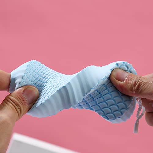 Xjsgs Exfoliating Bath Sponge 2Pcs,3D Shower Brush With Sticky Hook,Spongelle For Baby, Kids, Adults #TOP7