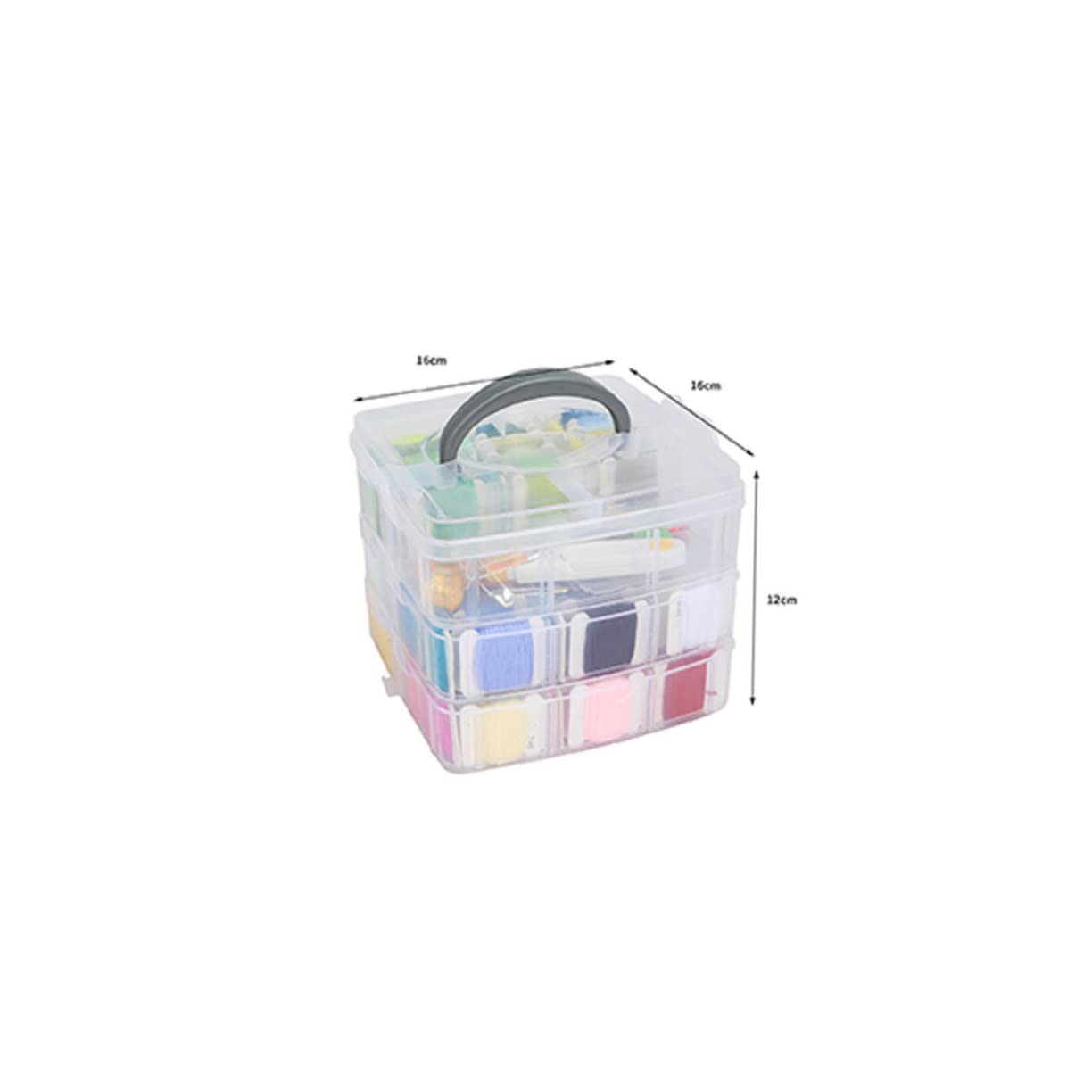 DECORNIJIA Kit Herramientas Bordado Tablero Bobinado Accesorios Caja Almacenamiento Punto De Cruz Mujeres Niñas