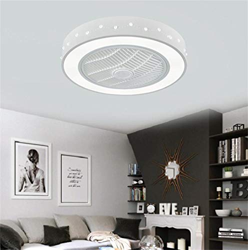 Luz De Techo Redonda Para Sala De Estar Luz De Ventilador De Techo De Hierro Forjado Regulable Por LED