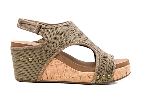 Image of Corkys Footwear Womens Carley Wedges, Featuring Corkys EVA Foam Cushioned Insoles, A 2.5 Inch Heel, Lightweight For All Day Wear, And Hook And Loop Closure