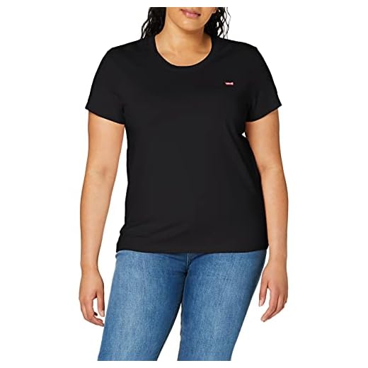 Levi's The Perfect Tee, Camiseta, Mujer, Negro (Caviar 2 0008), L