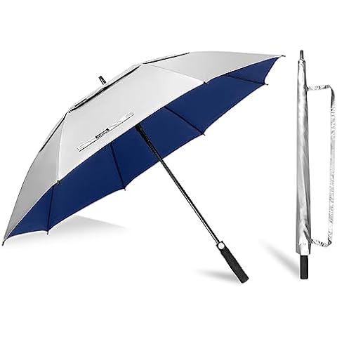 ZOMAKE 62 Inch Windproof Golf Umbrella with UV Protection Cover