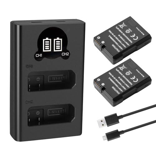 【Pienamente Compatibile】 sostituirement Batteries with smart Caricatore power per Nikon Coolpix P7000, P7100, P7700, P7800, D3100, D3200, D3300, D3400, D3500, D5100, D5200, D5300, D5500, Df, D5600 camera