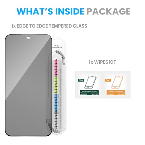 Image of FIRST MART Privacy Tempered Glass for OnePlus 13s & Oneplus 13T with Cable Guard & Installation Kit | Anti-Spy 9H Screen Protector, Edge-to-Edge, Case-Friendly | Black