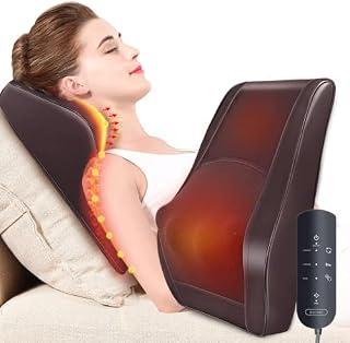 OMASSA Masażer karku z ogrzewaniem, Shiatsu masażer pleców 3D, łagodzi ból mięśni karku, pleców, nóg, prezent dla mężczyzn, kobiet, mamy, taty