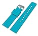 BARTON WATCH BANDS 20mm Aqua Blue Soft Silicone Quick Release Straps