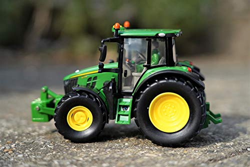 Tractor John Deere 6120M de Britains con dirección funcional y enganche trasero 5