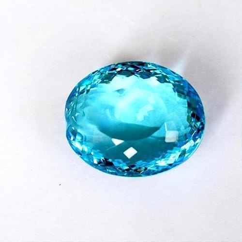 108Ct Natural Sky Blue Aquamarine Oval Shape Certified Loose Gemstone for Jewellery Makin0g
