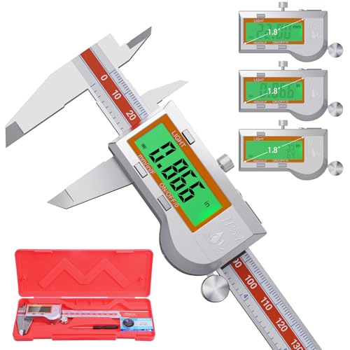 Preciva Digital Caliper Measuring Tool, Stainless Steel Digital Micrometer Vernier