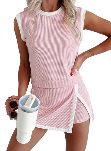 EVALESS 2 Piece Sets for Women Summer Matching Athletic Lounge