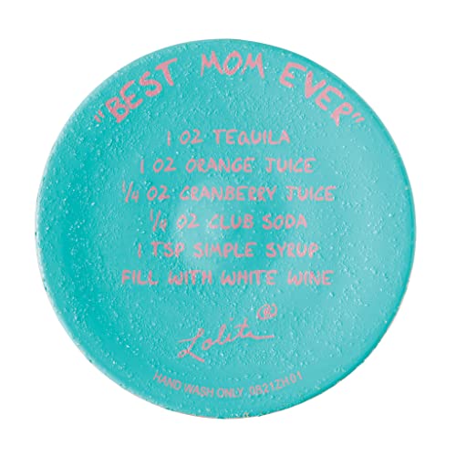 Enesco Designs By Lolita Best Mom Ever Hand-Painted Artisan Wine Glass, 15 Ounce, Multicolor #TOP6