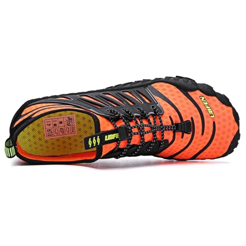 Image of UBFEN Water Shoes for Men Women Quick Dry Swim Aqua Socks | Lightweight Barefoot-style Fit, Rubber Sole, Hiking, Fishing, Kayaking, Beach, Pool, Boating, Diving And Water-to-land Wear