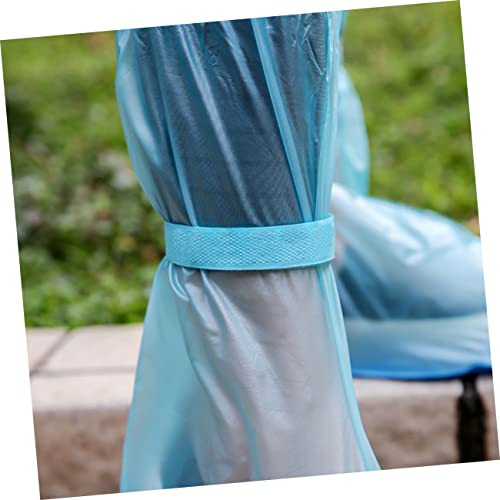 2 pares de fundas para calzado de tubo alto antideslizantes, prácticas para uso al aire libre, fundas impermeables ligeras de PVC para hombre y mujer, color azul miniatura 6