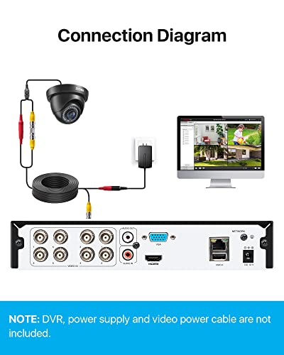 Zosi 1AC-4181C-B-N1 1080P Hd Security Camera Indoor Outdoor,1920Tvl 2.0Mp 4-In-1 Hd Tvi/Cvi/Ahd/Cvbs Cctv Camera,Weatherproof,80Ft Ir Night Vision,For 960H,720P,1080P,5Mp,4K Analog Home Surveillance Dvr System thumb #6