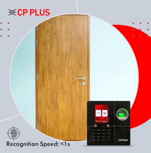 Image of CP PLUS Face & Fingerprint Time and Attendance Machine | Biometric System with ID Card & Password Access | Built-in Battery | Fast Recognition ≤1s | 1000 Face & 10000 Finger | CP-VTA-M1143