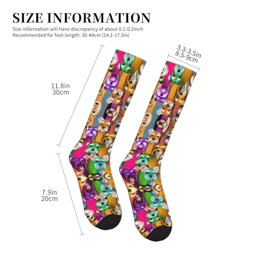 Oil Cute Schnauzer Dogs Print Compression Socks,Compression Ankle Support Socks,For Men Women Running Athletic4