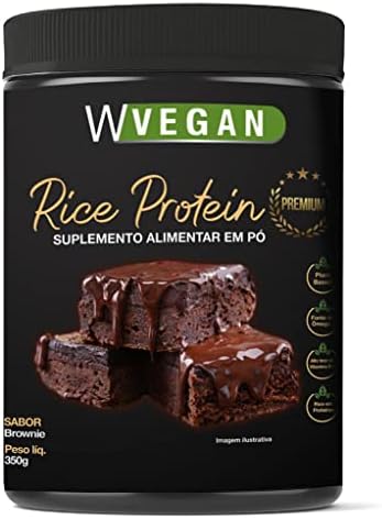 Rice Protein Premium 350g WVegan Sabor Brownie Proteina de Arroz