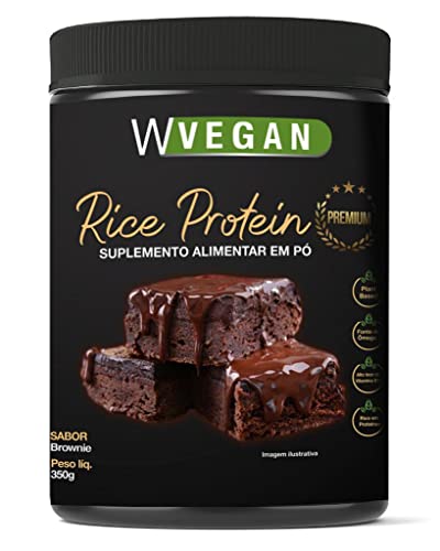 W Vegan Rice Protein Premium 350G Wvegan Sabor Brownie Proteina D...