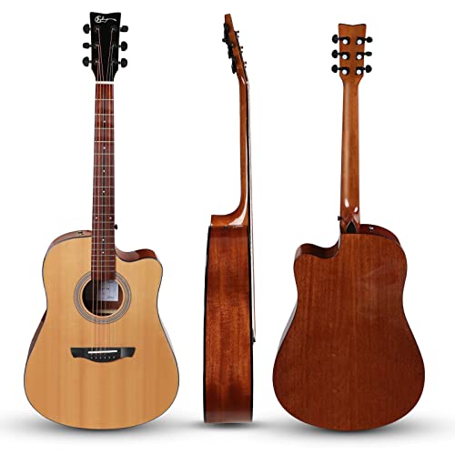 Guitare Acoustique avec Lumières LED Kits de Guitare à Cordes en Acier de 41 Pouces avec Capodastre, Sangle, Médiators… - Les Beatles, Paul McCartney, John Lennon, RIngo Starr, George Harrison Guitare Acoustique avec Lumières LED Kits de Guitare à Cordes en Acier de 41 Pouces avec Capodastre, Sangle, Médiators… – Image 3