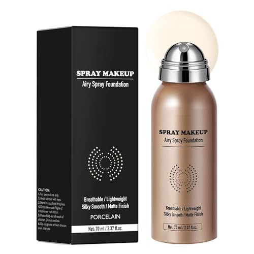 Base de maquillaje con aerógrafo, 70 ml, lápiz corrector para la cara con larga duración – base de fijación en spray – para festivales viajes, bodas, eventos, damas
