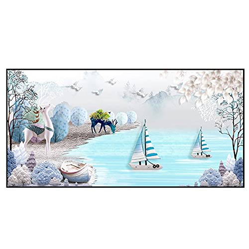 Kit broderie diamond painting paysage faon pour évacuer le stress par l'art
