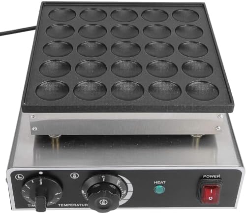 Electric Mini Pancake Maker | 25-Hole Non-Stick Baker for Dorayaki, Muffins & Waffles