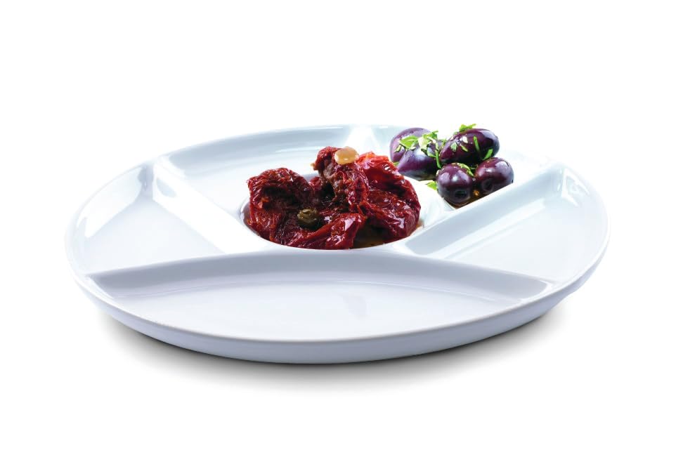 Set Piatti Fonduta Mäser Per 6 Persone | Porcellana Bianca Con Scomparti | Per Raclette E BBQ - Foto 8