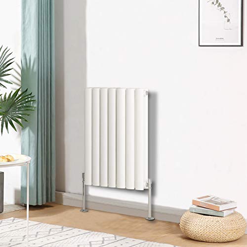 Blümme Double Oval Column Horizontal Designer Radiator 600x413mm White