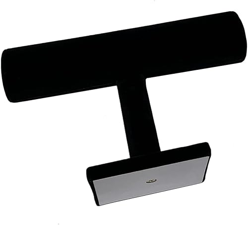 Miniatura 5 de Justsoso Soporte para pulsera, soporte para exhibición de pulseras para vender, organizador de joyas para reloj (terciopelo negro)