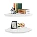 HAO Set of 2 Large Classic Radial Corner Wall Shelf Corner Shelves MDF Floating Shelving Approx 17" White