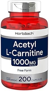 Acetyl L-Carnitine 1000 mg 200 Capsules | ALCAR | Non-GMO, Gluten Free |