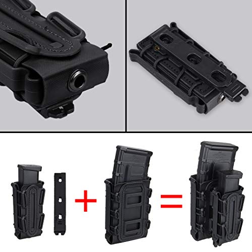 Idogear Mag Pouch Pistol Magazine Pouches 9Mm Softshell Adjustable Universal Mag Carrier .40 S&W .45 Acp With Belt&Molle Clips (Black) #TOP4