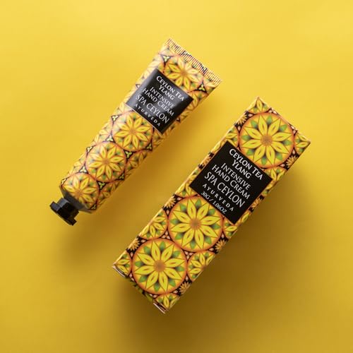 Image of SPA CEYLON CEYLON TEA YLANG Intensive Hand Cream | Travel Size Natural Hand Moisturizer | Mango, Tea, and Coconut Hand Cream | Hydrating and Vegan | 30g