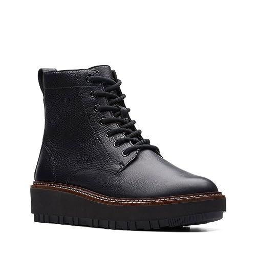 Clarks Clarks 261747984075 OriannaW Lace Black Leat Ladies' M100