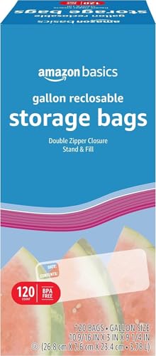 Amazon Basics Reclosable Gallon Food Storage...