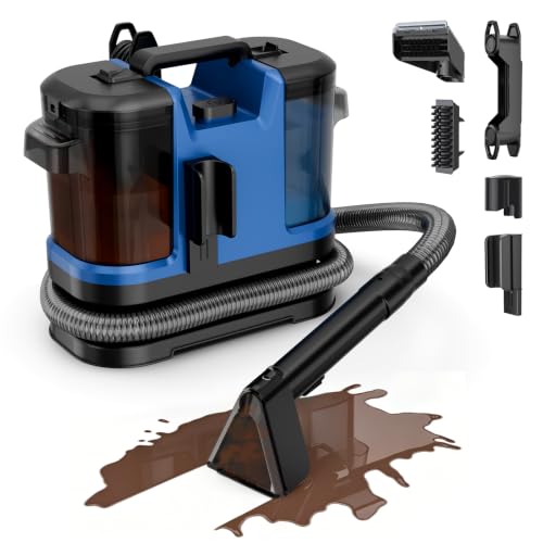 Image of Portable Carpet Cleaner Machine, 19kPa Fabric Spot Cleaner Machine | Handheld Upholstery Cleaner Deep Cleaning for Furniture, Pet Stains, Couch, Rug, Car, Mattress, Seat, Blue