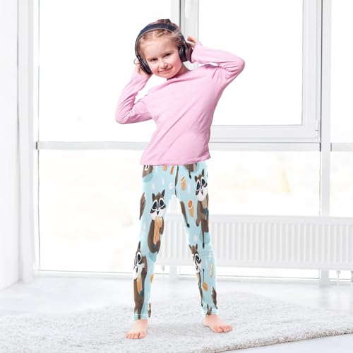 Toddler Girls Leggings Printed Yoga Pants Leggings Brown Raccoon for Kids4