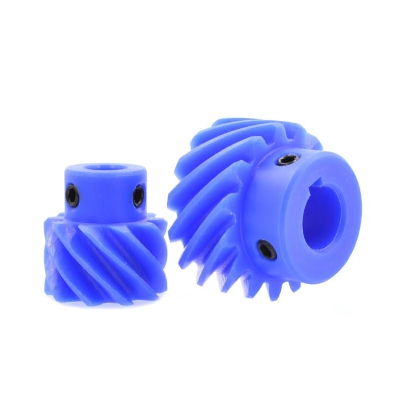 Cylindrical Drive 1pc 1 Module 15 Teeth Left Hand Helical Gear 45 Degree Transmission Spiral Gear 1M 15T Nylon Staggered Gear M5 Screw Rack Machinery(12mm)