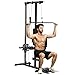 SPORTNOW Máquina Polea Alta y Baja, Máquina de Musculación con Pedales Giratorios y Asiento Ajustable, Multifunción Lat Pulldown para Fitness Entrenamiento en Gimnasio, Hogar, Oficina, Negro