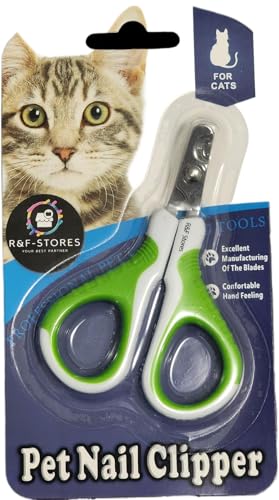 Image of R&F Stores Pet Nail Clippers for Small Animals - Professional Grooming Tool for Tiny Dog Cat Bunny Rabbit Bird Puppy Kitten Ferret - Best Cat Nail Clippers - Home Grooming Kit., Green
