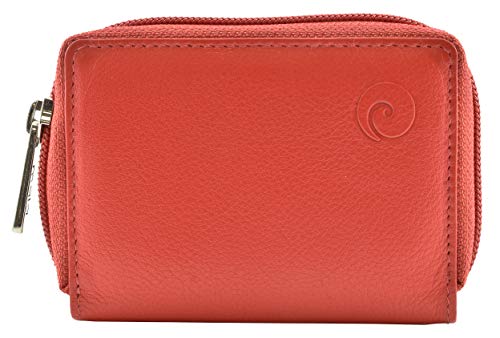Porte-cartes de crédit Concertina rouge Mala Leather contre l'encombrement