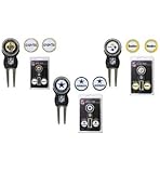 Team Golf NFL Cleveland Browns Divot Tool with 3 Golf Ball Markers Pack, Markers are Removable Magnetic Double-Sided Enamel, Multi Team Color, One Size (30745)